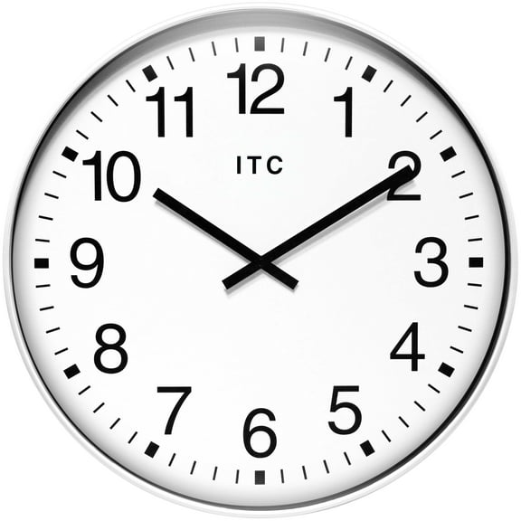 Infinity Instruments ITC Profuse Round White Business Wall Clock 19.375 Inch