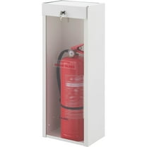 Global Industrial 670601 Fire Extinguisher Cabinet - Surface Mount - Lockable - Clear - 10 lbs