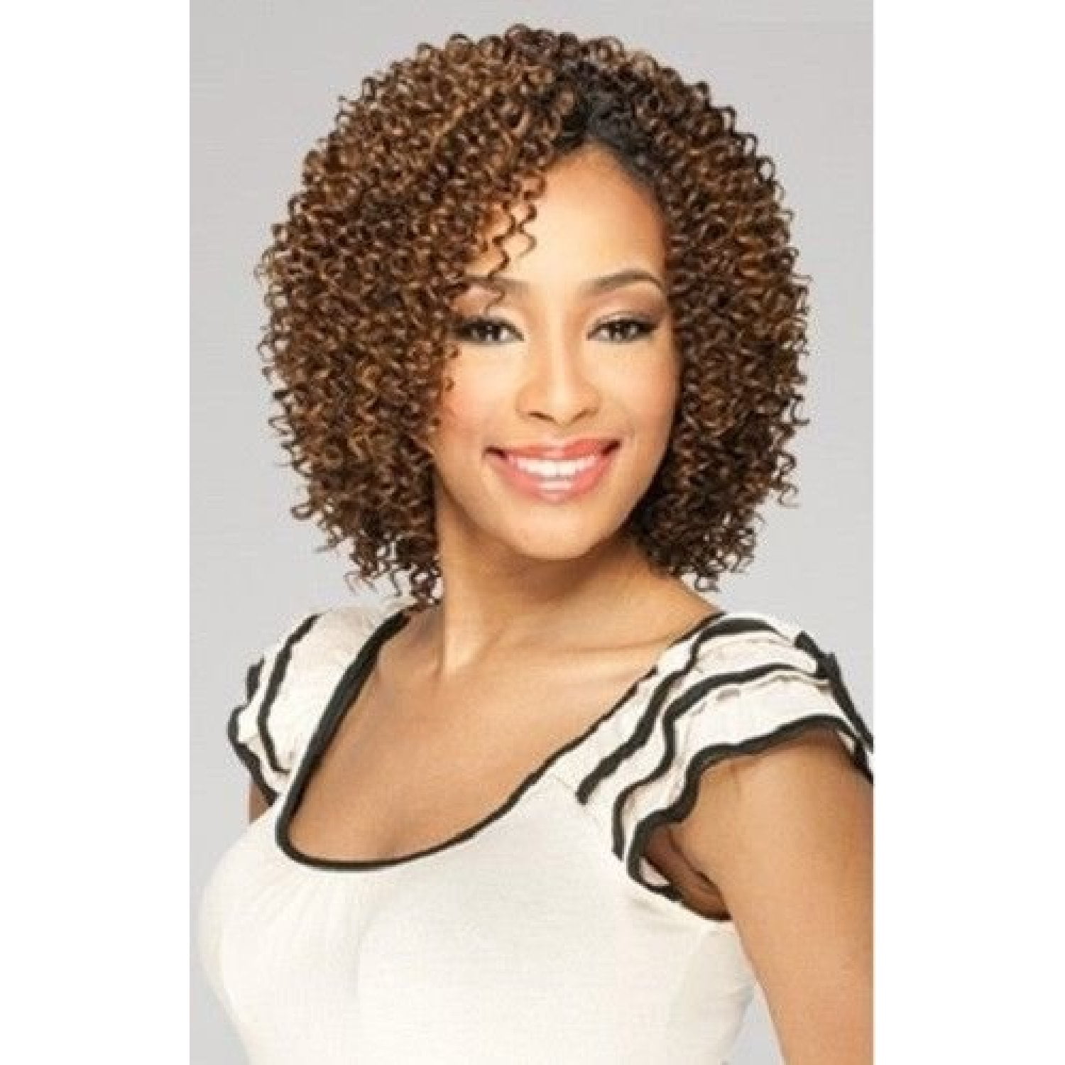 MilkyWay Que Shortcut Series Human Hair Blend Weave - JERRY CURL 3