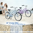 thumbnail image 3 of Mountain Bikes 7 Speed Bicycles, Multiple Colors 26"Inch Beach Cruiser Bike,Road Bikes, 3 of 6