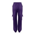 thumbnail image 7 of Zylanna Women's Sweatpants with Pockets, Elastic Waist Soft & Warm Baggy Solid Color Casual Jogger Pants for Women Purple, 7 of 7