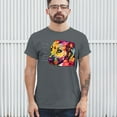 thumbnail image 3 of Tee Hunt Colorful Pit Bull T-Shirt Dog Wags Its Tail with Its Heart Men's Tee, Charcoal, X-Large, 3 of 5