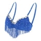 thumbnail image 4 of Traje de danza del vientre para mujer con flecos y lentejuelas, ideal para fiestas, festivales y clubes. Azul Roytal, 4 of 9