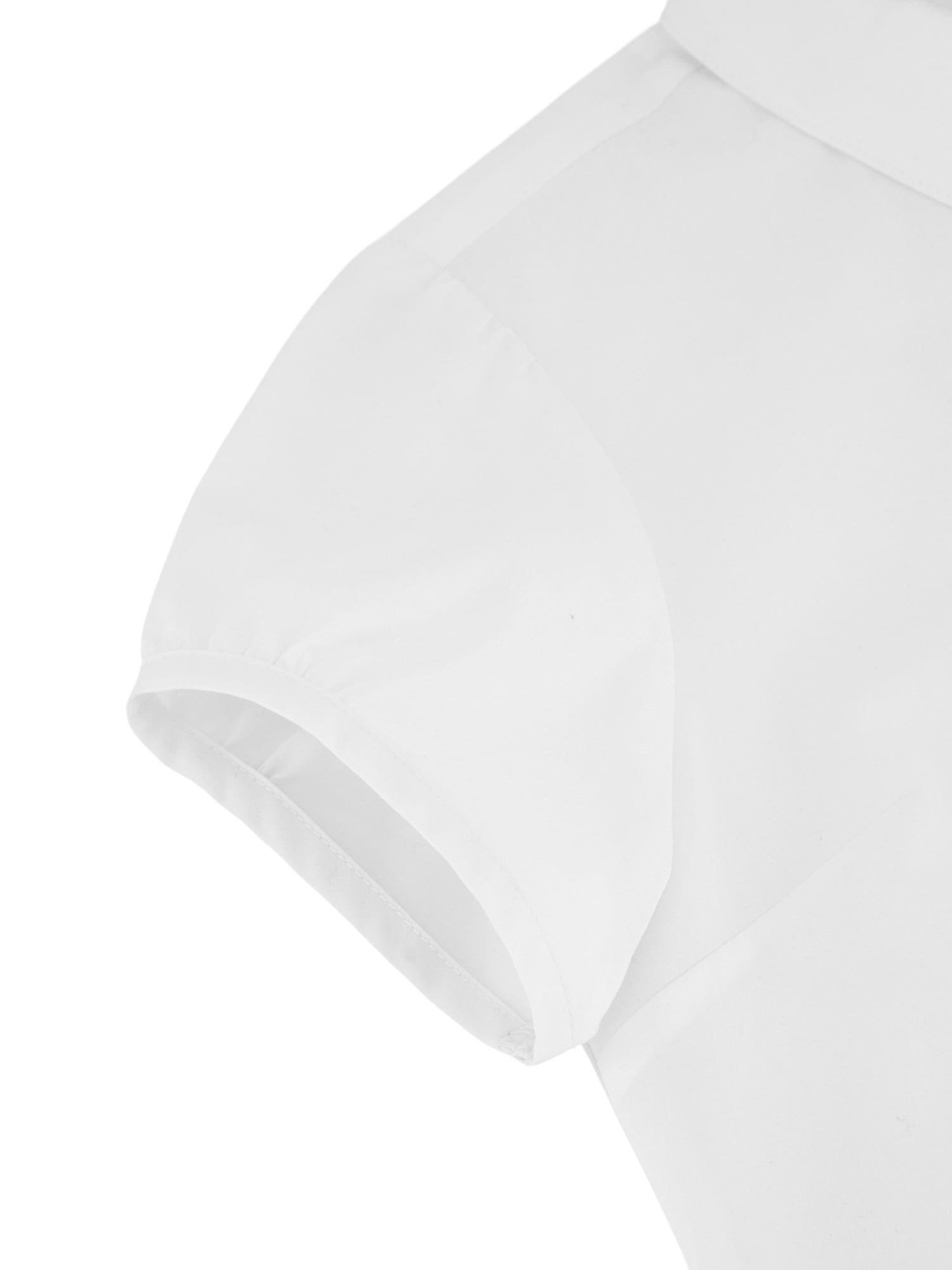 Wonder Nation Girls School Uniform Poplin Button-Up Blouse, Sizes 4-18