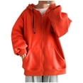 thumbnail image 2 of LOVZFMLL Cardigan pour Femmes Hommes Printemps et à Capuche Poche Macaron Cardigan à Fermeture Éclair Manteau Chandail, 2 of 7