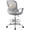 Gray, variant on WoofPaw Tall Drafting Desk Chair - Ergonomic High Stool Computer with Adjustable Height and Comfy Lumbar Support, Office Rolling Counter with Flip-up Arm and Footrest,Black