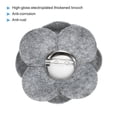 thumbnail image 3 of Uxcell Camellia Fabric Pin, Flower Brooch Artificial Flowers Brooches for Women Girls Cloth Decor, Grey 2 Pcs, 3 of 7
