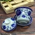 thumbnail image 3 of Porcelain Gaiwan 5oz Teacup Gongfu Tea Cup Tureen Chinese Sancai Cover Bowl Lid Saucer Set, 3 of 7