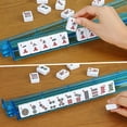 thumbnail image 4 of Mahjong Set with 166 White Tiles, 4 Colored Racks, and Travel Carrying Case, 4 of 10