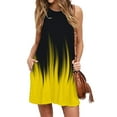 thumbnail image 3 of Womens Dresses Summer Sleeveless Beach Backless Camisole Beach Mini Sun Casual Dress Yellow XL, 3 of 4