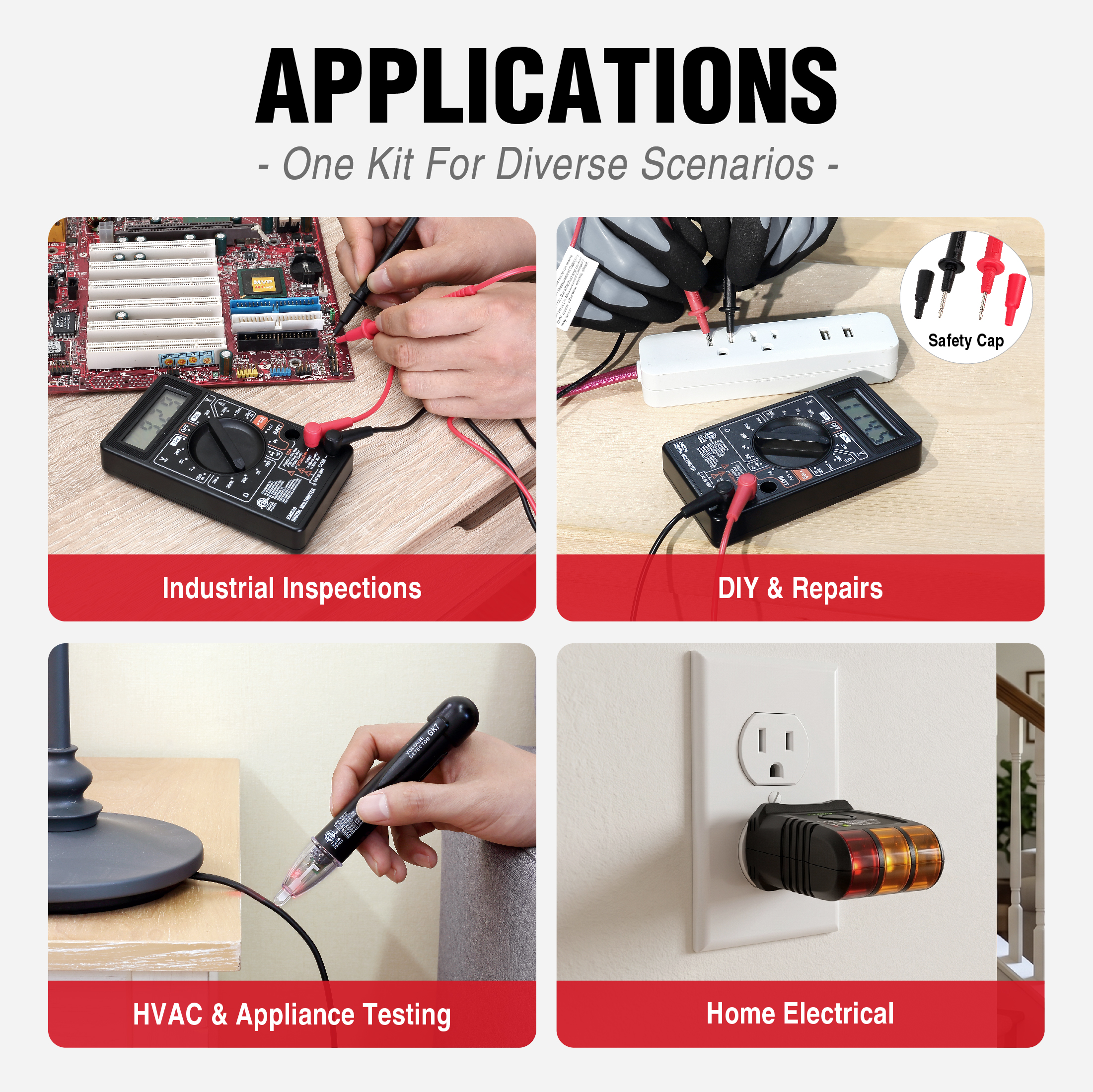 Hyper Tough 3-Piece Electrical Tester Kit photo 3