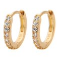 thumbnail image 1 of Charm Small Huggie Hoops Pendientes para mujer Cartílago Dainty Rainbow Cubic Zirconia Silver Color Ear Rings Fashion Party Jewelry Tan Jianjun unisex, 1 of 2