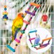 thumbnail image 2 of Juguetes para loros, juguetes para pájaros hechos de bloques de madera multicolores naturales, adecuados para loros grises africanos, loros amazónicos, guacamayos pequeños y medianos para mastica, 2 of 4