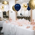 thumbnail image 3 of Navy Blue and Gold Confetti Balloons, Birthday Balloons for Celebration Graduation Party Balloons Decorations, 3 of 7