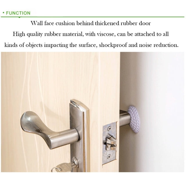 Oleegame 1PC Placemat 2Pcs Rubber Home Door Doorknob Back Wall Protector Savior Crash Pad Purple