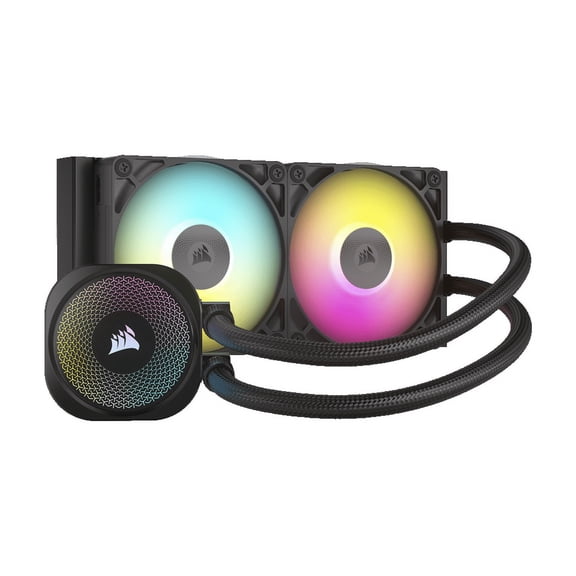 CORSAIR iCUE LINK TITAN 240 RX RGB Liquid CPU Cooler - RX120 RGB Fans - Fits Intel LGA 1851/1700, AMD AM5/AM4 - iCUE LINK System Hub Included
