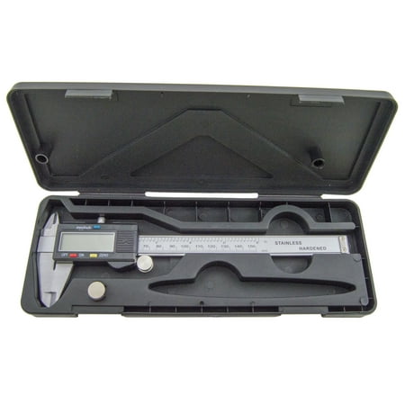 Wiha Caliper - Steel 6-Inch Digital Caliper with Extra-Large LCD Screen with Battery and Case