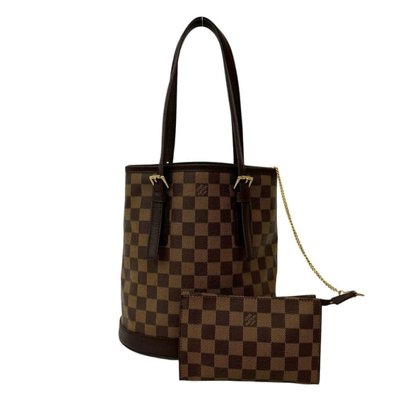Pre-Owned LOUIS VUITTON Vintage Mare Damier Leather Handbag Mini Tote Bag Brown 60356