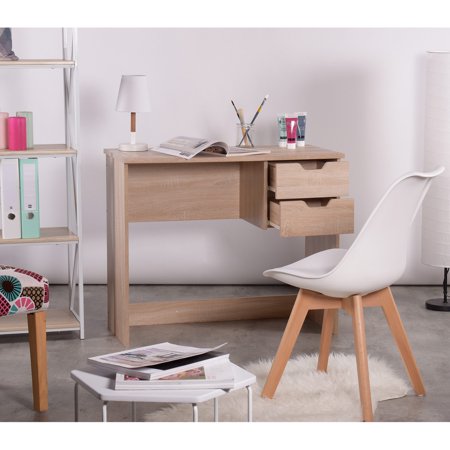 Furniture R Small Computer Desk With Two Drawers Oak Walmart Canada