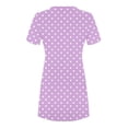 thumbnail image 3 of Offre à Durée Limitée Iumwxz Robes à Manches Courtes Col Rond pour Femmes Tunique Décontractée Plissée Robes Ligne A Robe Graphique à Pois Grande Taille Robes d'Été Robes Tendance pour la Saint-Valentin, 3 of 4