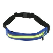 Unique Bargains 1 Pc Single Pocket Running Waist Pack for Hiking Gym Polyester Blue, Green