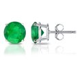 thumbnail image 2 of 18k White Gold 7 Ct Emerald Round Adjustable Tennis Bracelet & Earrings Set Plated by Paris Jewelry, 2 of 6