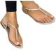 thumbnail image 3 of Zapatos de verano con punta de clip para mujer Sandalias cómodas con diamantes de imitación Pisos Sandalias de playa informales Wmkox8yii  shjk1957, 3 of 4