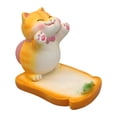 thumbnail image 3 of Soporte para teléfono con forma de animal, divertido soporte para teléfono móvil, adorno de resina, para smartphone, juguete sensorial para grabar, Gato amarillo, 3 of 7