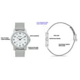 thumbnail image 2 of Orlean Mens Easy to Read Watch with Date - 316L Stainless Steel Case and Milanese Mesh Band - 38mm Analog Men's Leather Wrist Watches - White Dial, Big Easy Read Numbers - Silver Tone, 2 of 4