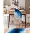 thumbnail image 6 of Hokiten Table Runners 36 Inches Long Dress Scarves, Blue Ocean Waves Farmhouse Kitchen/Dining Table Runner, Short Coffee Tablerunners, Coastal Ombre Beach Abstract Aesthetic 13x36 Inch, 6 of 7