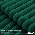 thumbnail image 3 of Faux Fur Plush Throw Pillow Covers 18x18 Set of 2 - Luxury Soft Fluffy Striped Decorative Pillow Covers for Sofa, Couch, Living Room - Cream White, 3 of 6