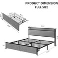 WhizMax Full Size Bed Frame with Headboard and Storage, Drawers