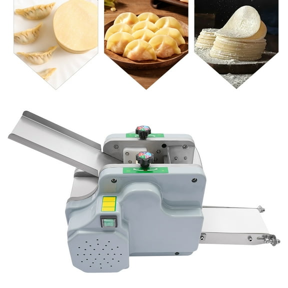 Automatic Dumpling Skin Machine 110V Dumpling Wrapper Maker 60 Pieces/Min Silver