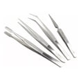 thumbnail image 1 of Juego De 4 Pinzas De Precisión Compraymas Tweezer De Acero Inoxidable, 1 of 2