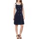 thumbnail image 1 of INSPIRE CHIC Vestido de Chifón de Manga Corta con Botones Decorativos para Mujeres en Azul Oscuro M, 1 of 5