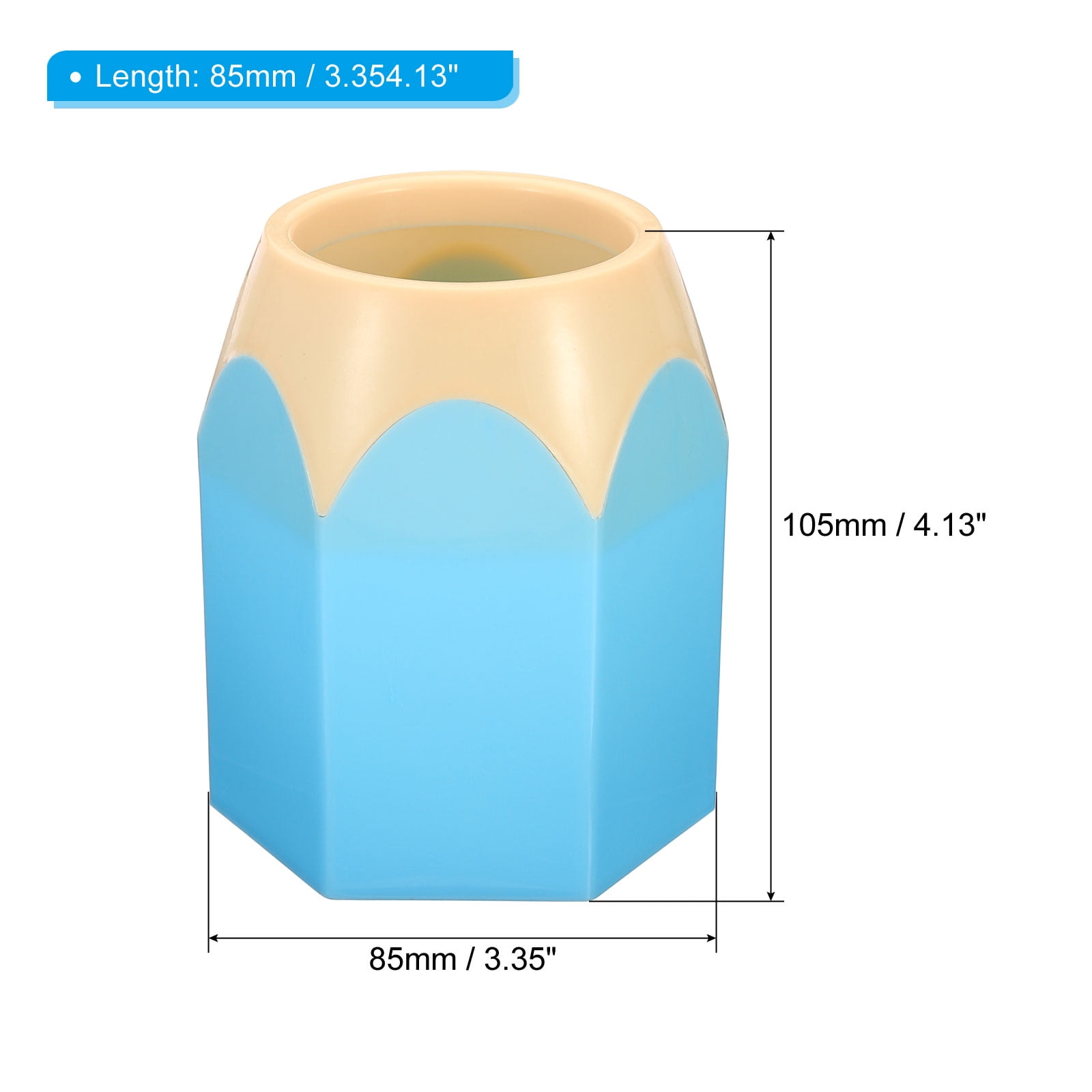 Unique Bargains Pencil Holder Cute Plastic Pen Holder Desk Organizer Pencil Shape 5 PCS