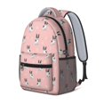 thumbnail image 2 of French Bulldog and Hearts Pink Pattern Backpack for School, Cute School Bag with Adjustable Shoulder Straps and Padded Back, 15.3"x11"x6.7", 2 of 5