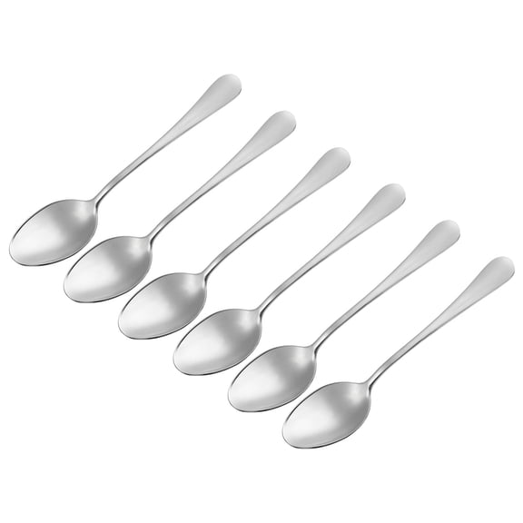 Uxcell Metal Spoons 8" 410 Stainless Steel Spoon for Home Kitchen Restaurant 12 Pack
