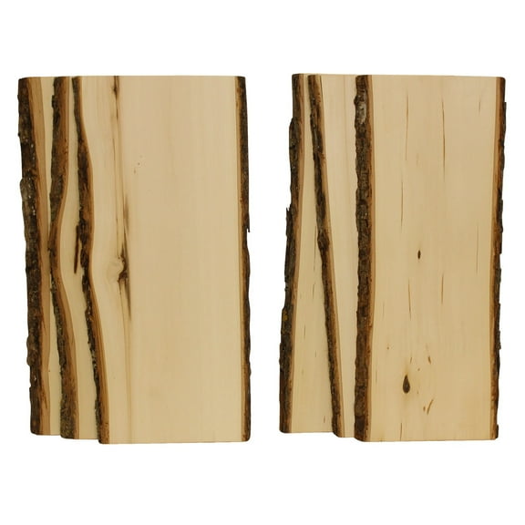 Rustic Basswood Live Edge Plank, 0.69" X 7 to 9"  X 18", 6-PACK