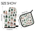 thumbnail image 2 of Yayeee Oven Mitts and Pot Holder Set of 2 Heat Resistant Kitchen Gloves Baking Hot Pad, Orange Christmas House, 2 of 5