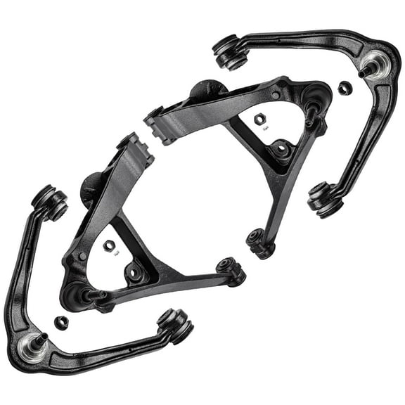 Detroit Axle - Front 4pc Control Arms for Chevy GMC Silverado Sierra Express Savana Yukon XL Suburban Avalanche 1500 Cadillac Escalade ESV EXT 4 Lower Upper Control Arms w/Ball Joints Replacement