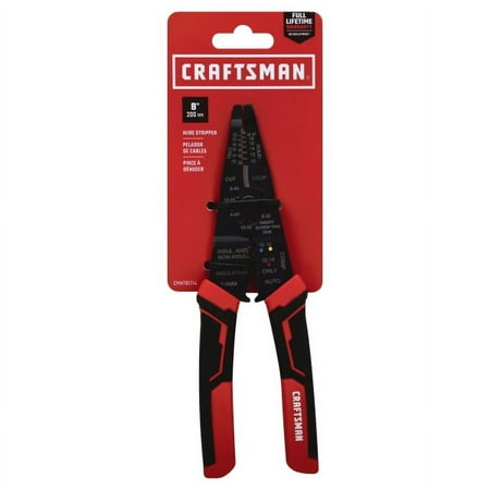 Craftsman Wire Stripper,Crimp,10 to 22 AWG,8" L CMHT81714