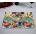 thumbnail image 2 of PKQWTM Fantasy Flowers leaves and dragonflies Kitchen Dining Table Mats Placemats Size 12x18 Inches, Set of 2 Pieces, 2 of 2