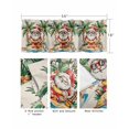 thumbnail image 5 of Christmas Kitchen Curtain Valances for Windows Farmhouse Short Curtains, Coastal Santa Claus Beach Cocount Tree on Linen Rod Pocket Valance Curtain for Bedroom Cafe Living Room 60"x18", 5 of 8