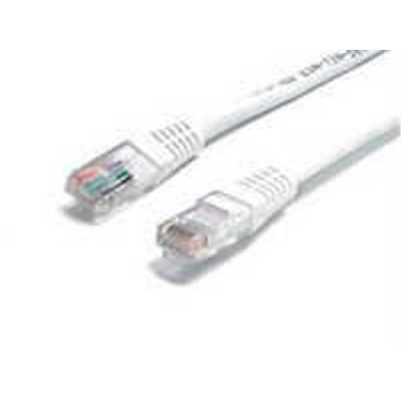 25 Ft White Molded Cat5E Utp Patch Cable