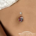 thumbnail image 3 of Body Candy Womens 14G 316L Stainless Steel Navel Ring Piercing Blossom Creation Vibrant Bloom of Flowers Mens Belly Button Ring, 3 of 8