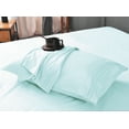 thumbnail image 2 of Comfylife Luxury 1800 Series Bamboo Derived Rayon Bed Sheet Set -Deep Pockets, Moisture Wicking, No Fading, Softer Than Cotton- 4 Pieces -Queen Size, Aqua, 2 of 6