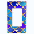 thumbnail image 5 of Metal Light Switch Plate Outlet Cover Mermaid Blue Teal MER012, 5 of 13
