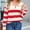 Red, variant on Ahabrexf Blouses for Women, Striped Patchwork Knitted Long Sleeve Crewneck Sweater