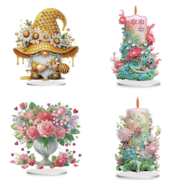 Kits Adornos para Mesa DIY 5D Con Forma Especial Lindo (abeja)